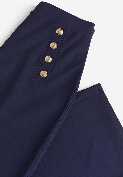 H&M - Button-front trousers - blue