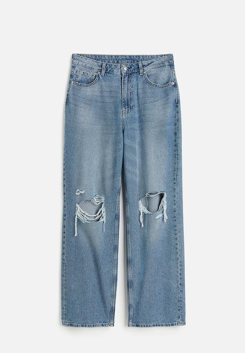 H&M - 90s baggy high jeans - medium blue