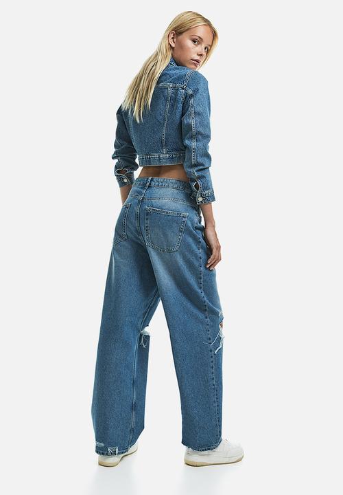 H&M - 90s baggy high jeans - medium blue