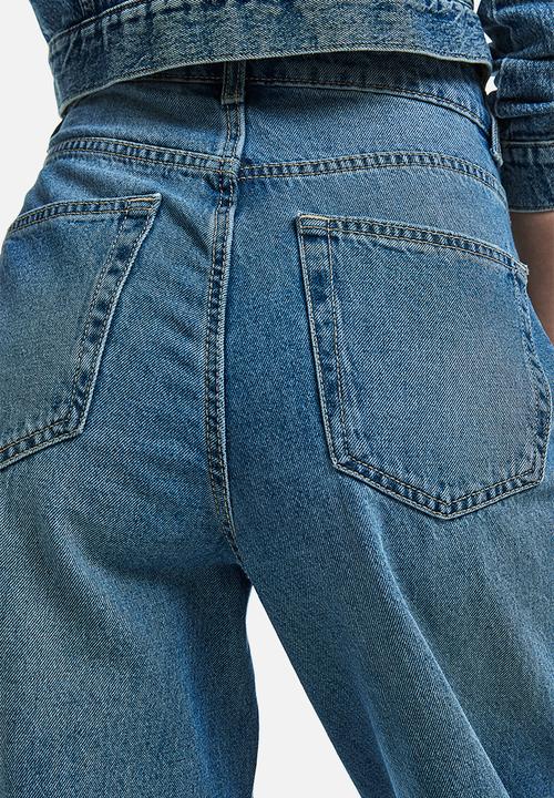 H&M - 90s baggy high jeans - medium blue