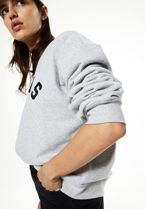 H&M - Crew-neck sweatshirt - Grey marl Paris
