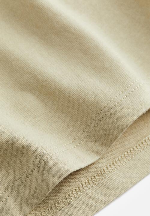 H&M - Cotton T-shirt - Light khaki green