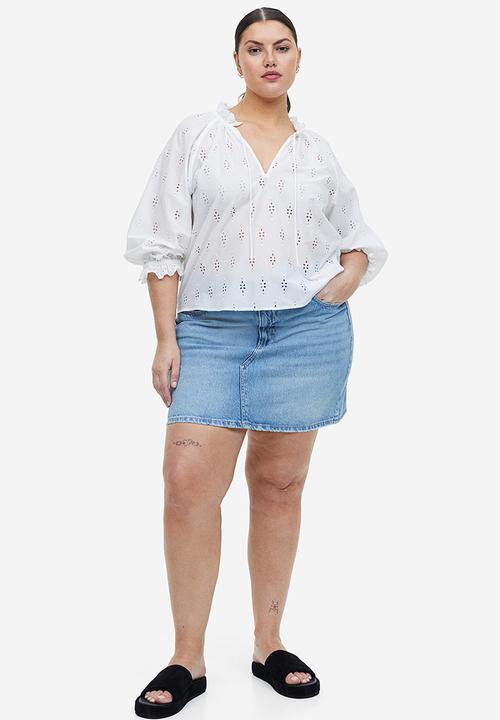 H&M - Broderie anglaise blouse - white