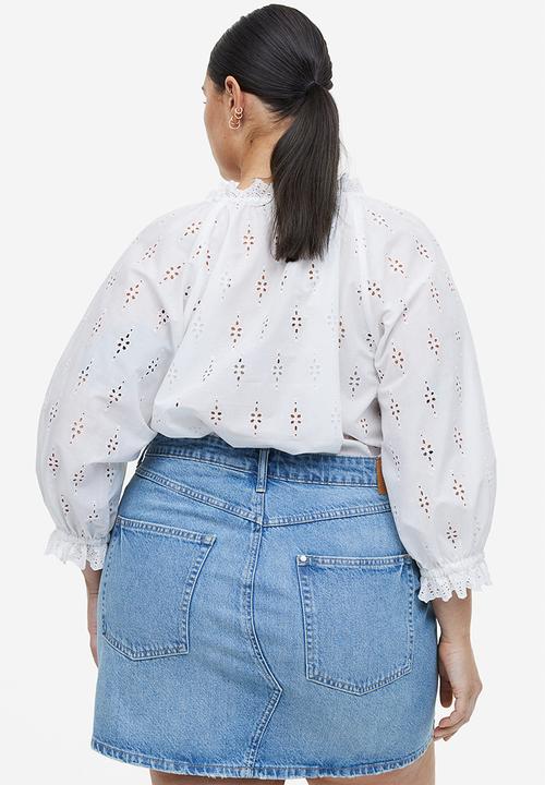H&M - Broderie anglaise blouse - white