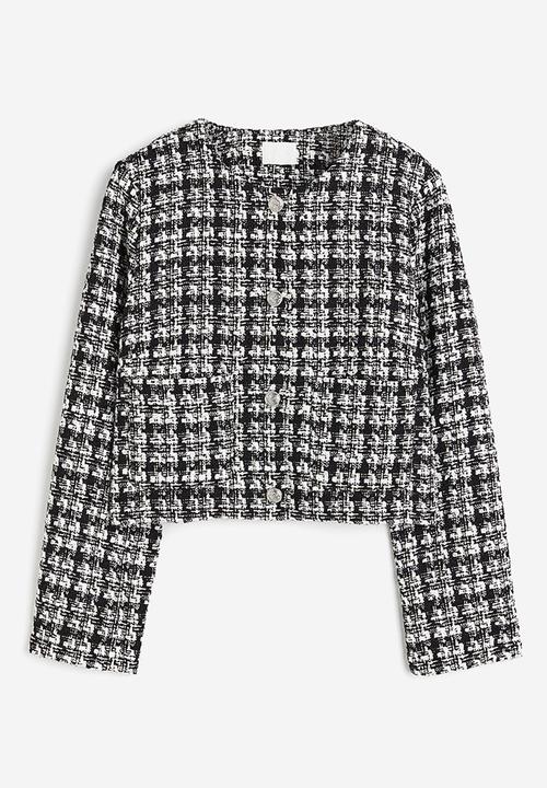 H&M - Bouclé jacket - black checked