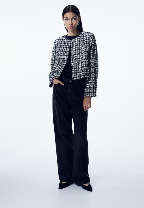 H&M - Bouclé jacket - black checked