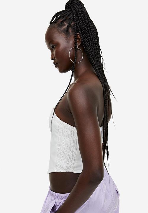 H&M - Cropped corset top - white