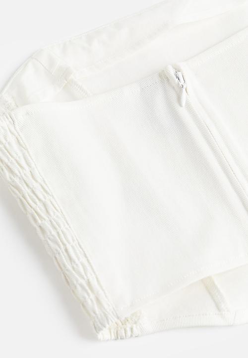H&M - Cropped corset top - white