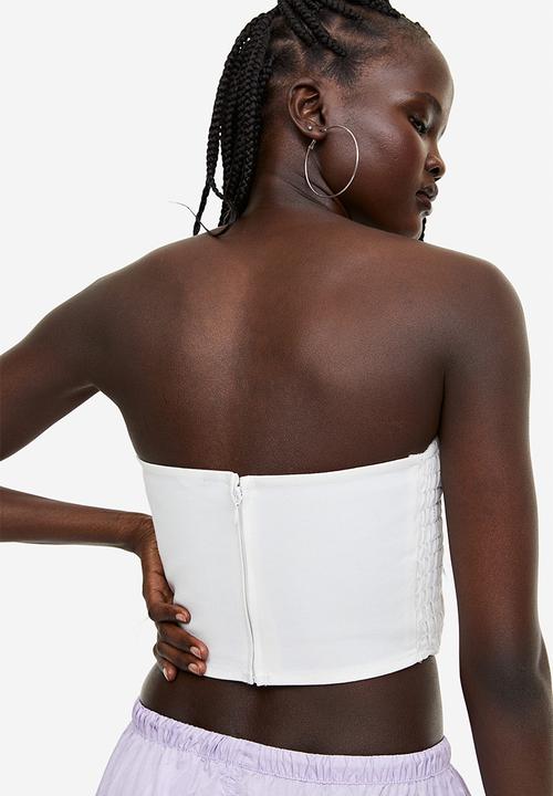 H&M - Cropped corset top - white