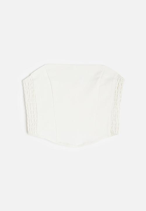 H&M - Cropped corset top - white