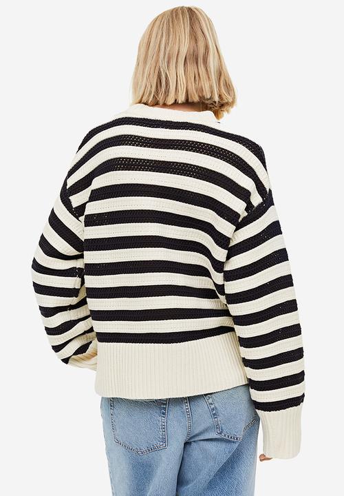 H&M - Hole-knit jumper - blue 