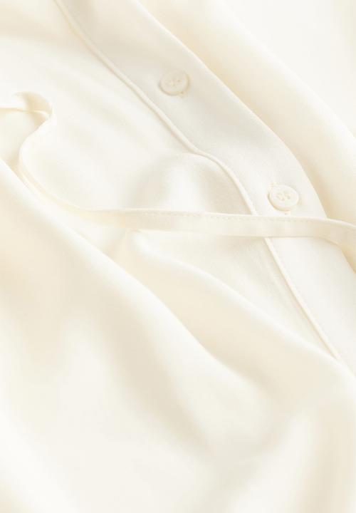 H&M - Mama before & after tie-belt shirt - white