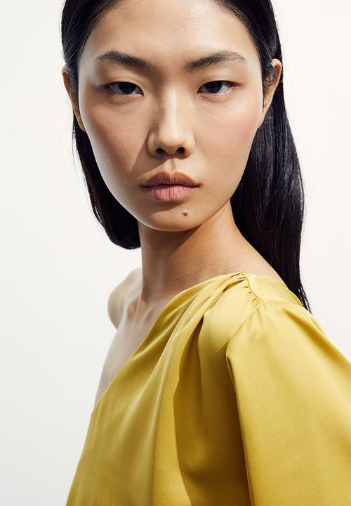 H&M - One-shoulder blouse - yellow