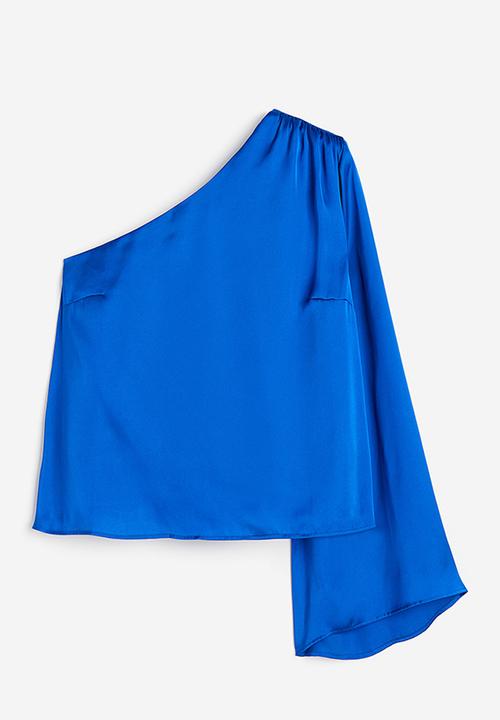 H&M - One-shoulder blouse - blue
