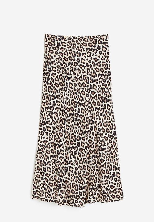 H&M - Patterned crêpe skirt - beige