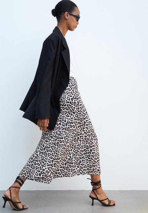 H&M - Patterned crêpe skirt - beige