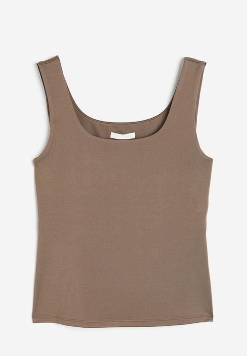H&M - Microfibre vest top - beige