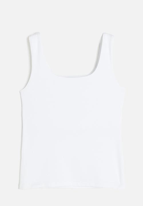 H&M - Microfibre vest top - white