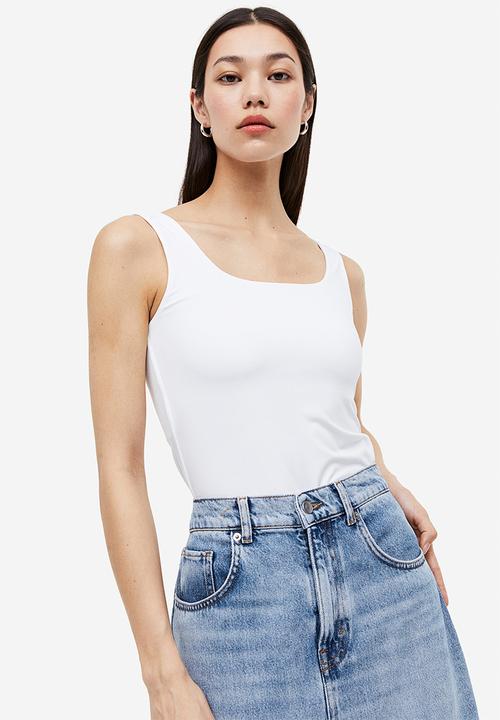 H&M - Microfibre vest top - white