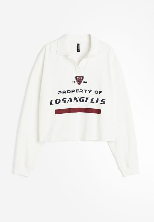 H&M - Printed rugby shirt - white