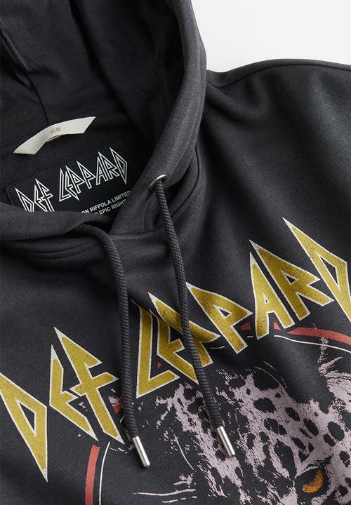 H&M - Motif-front hoodie - grey