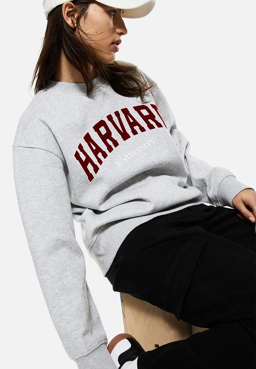 H&M - Motif-detail sweatshirt - grey