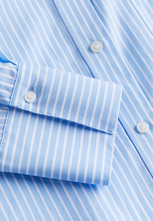 H&M - Oversized cotton shirt - blue