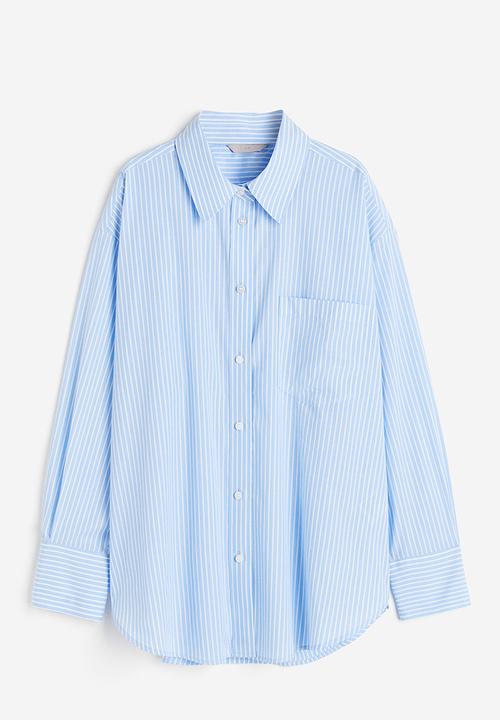 H&M - Oversized cotton shirt - blue