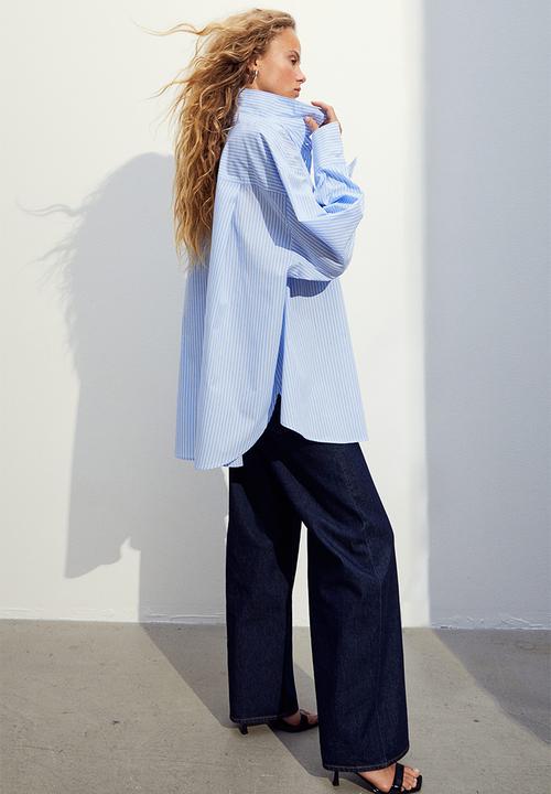 H&M - Oversized cotton shirt - blue