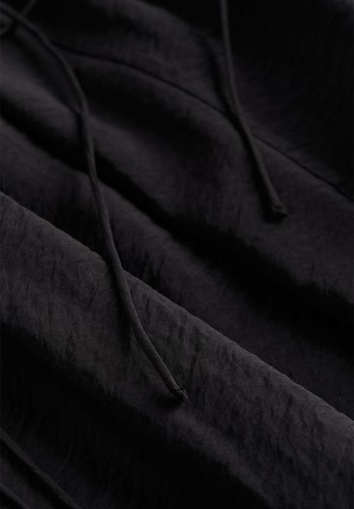 H&M - Oversized tie-detail dress - black