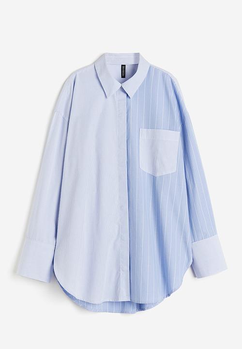 H&M - Oversized poplin shirt - blue
