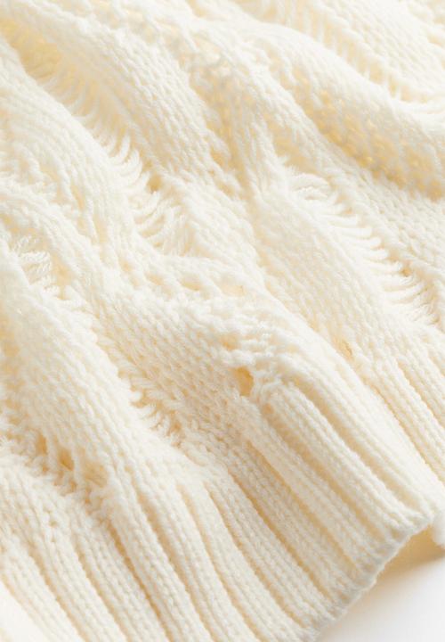 H&M - Ladder-stitch-look jumper - white