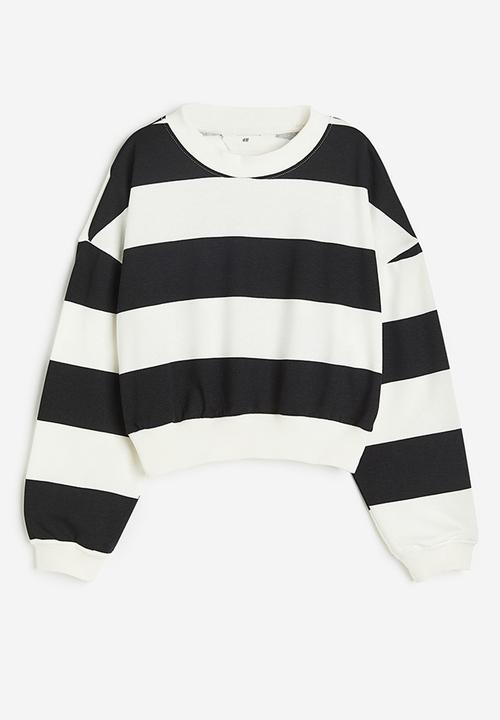 H&M - Sweatshirt - black & white
