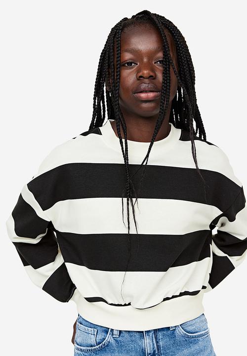 H&M - Sweatshirt - black & white