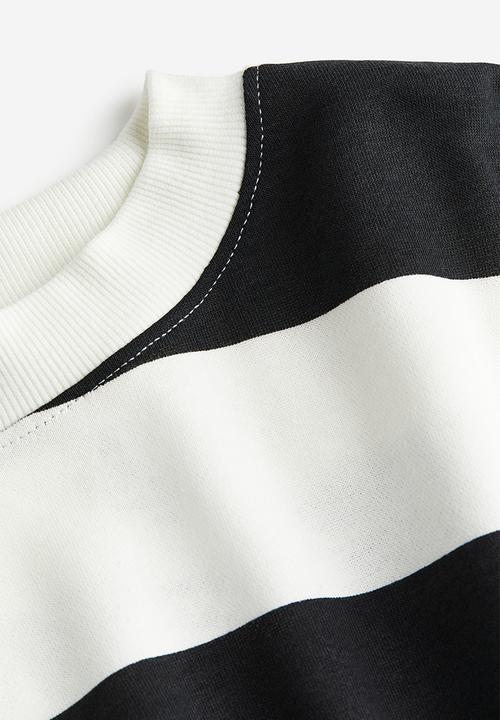 H&M - Sweatshirt - black & white