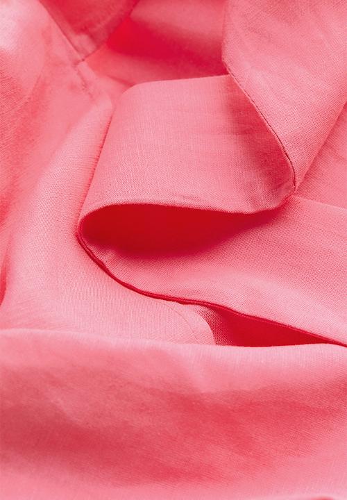 H&M - Linen-blend wrap dress - pink