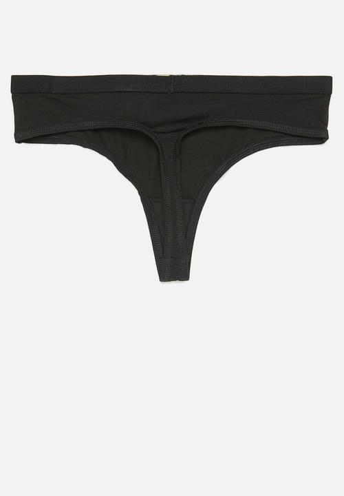 Calvin Klein - Modern thong - black/sunny lime