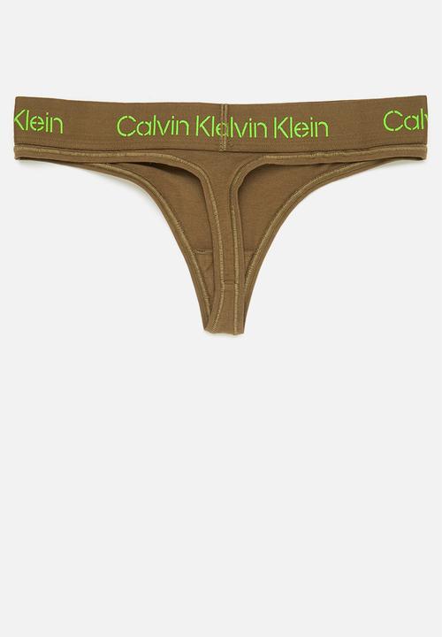 Calvin Klein - Thong - coffee/jasmine