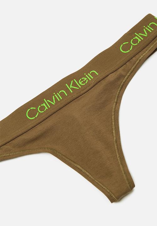 Calvin Klein - Thong - coffee/jasmine