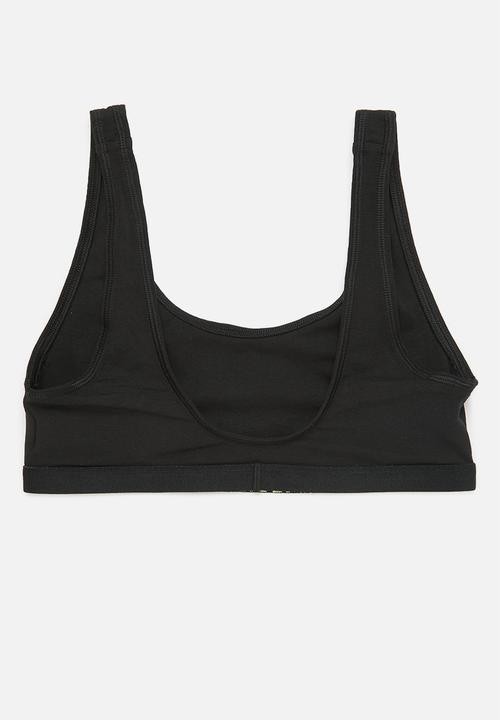 Calvin Klein - Unlined bralette - black/ck sunny lime