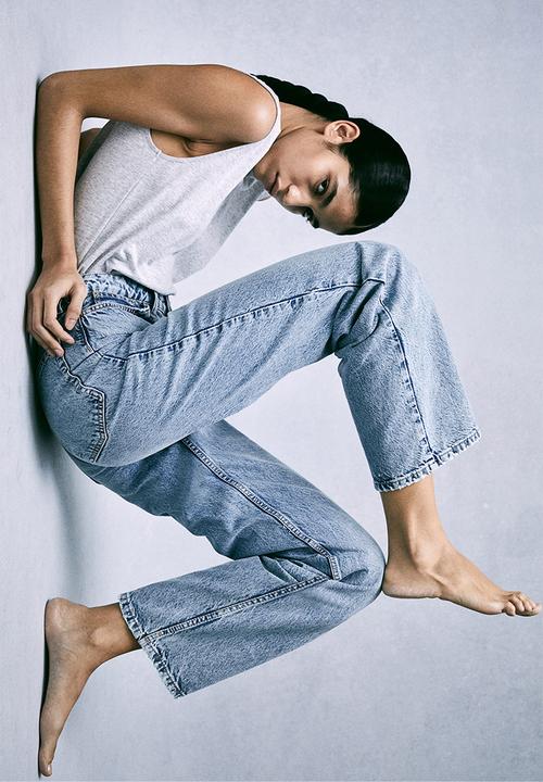 H&M - Wide ultra high jeans - blue