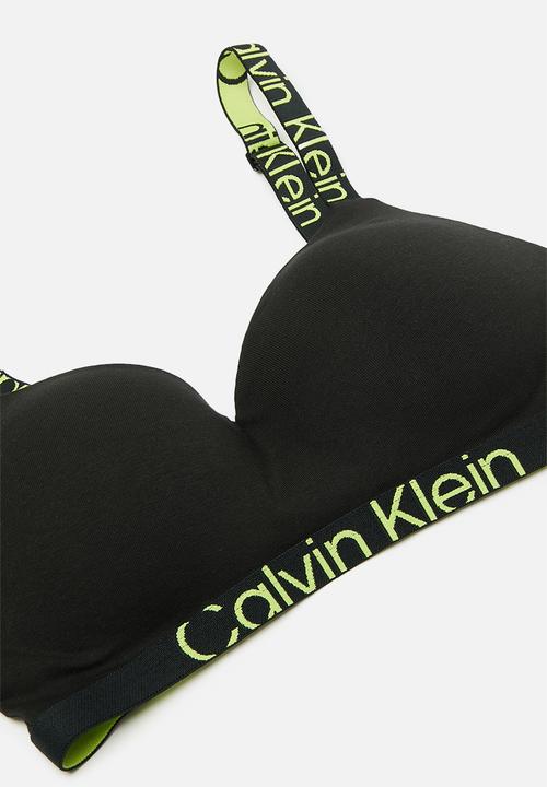 Calvin Klein - Light lined bralette - black/sunny lime