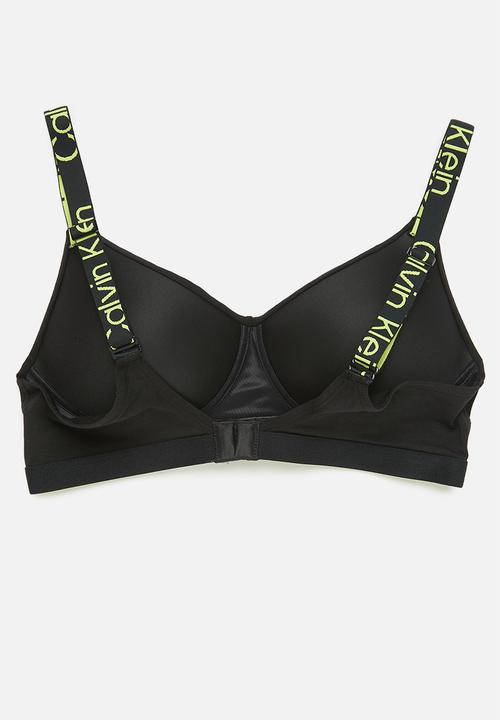 Calvin Klein - Light lined bralette - black/sunny lime