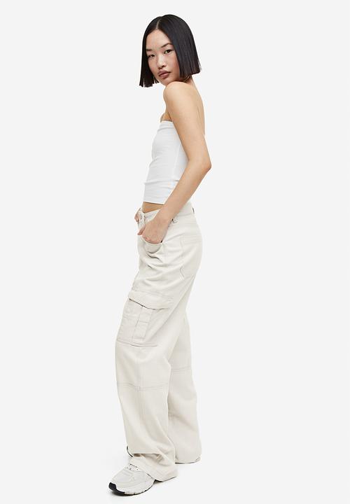 H&M - Twill cargo trousers - beige