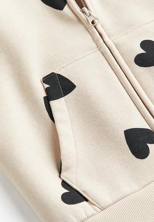 H&M - Zip-through hoodie - beige