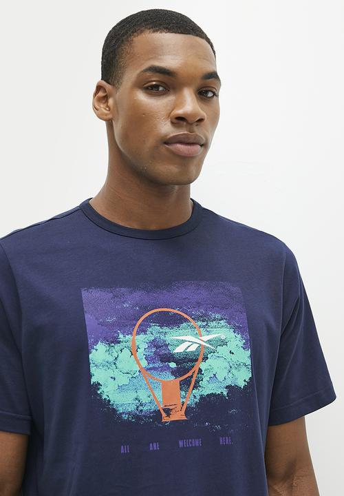 Reebok - Bb basketball aawh rim short sleeve - navy