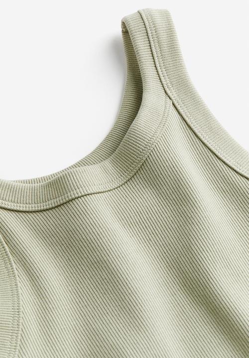 H&M - Ribbed vest top - green