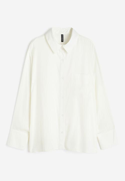 H&M - Shirt with a sheen - white