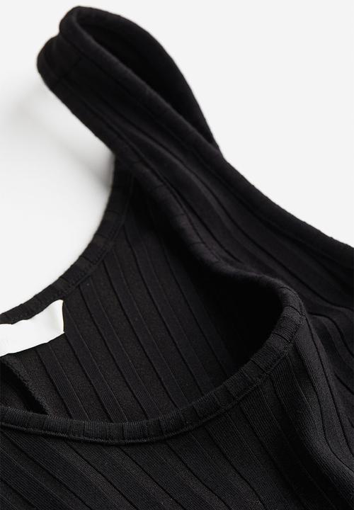 H&M - Ribbed bodycon dress - black