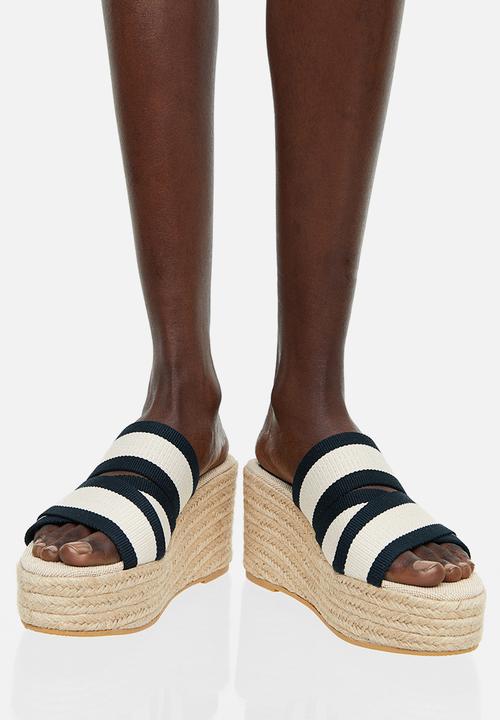 H&M - Wedge-heeled espadrilles - Black Striped